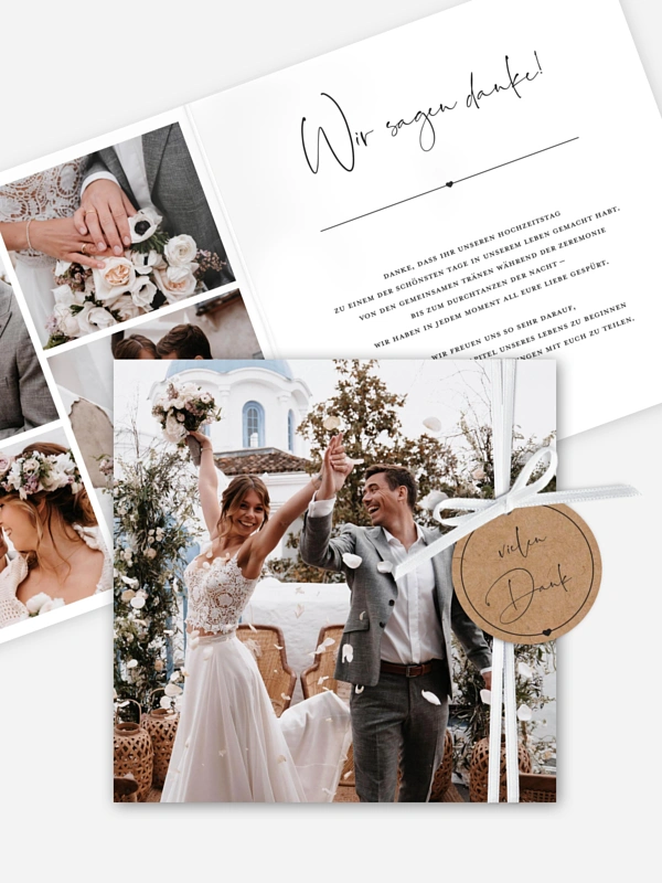Dankeskarte Hochzeit Glückspaar