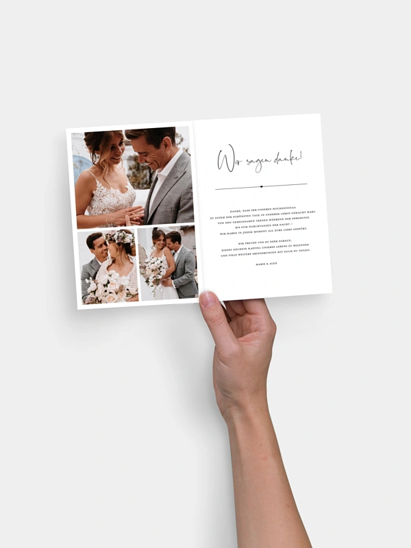 Dankeskarte Hochzeit Glückspaar