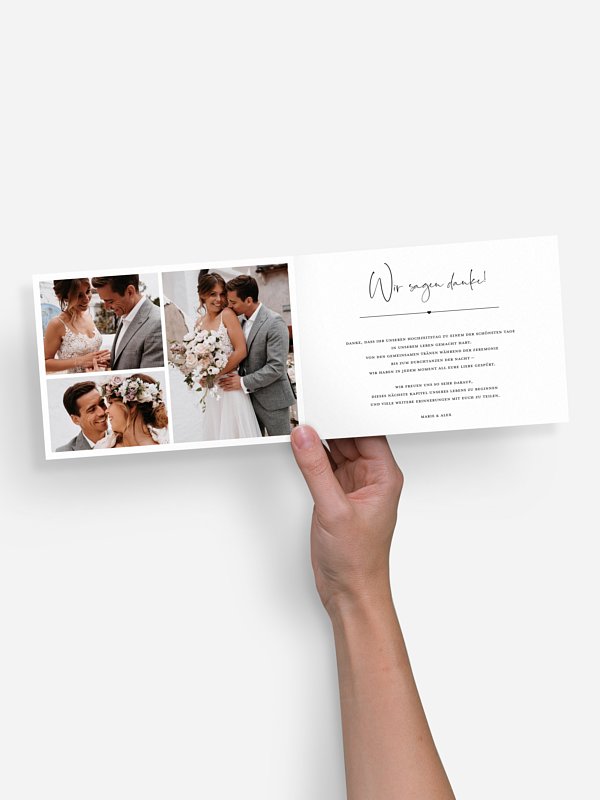 Dankeskarte Hochzeit Glückspaar