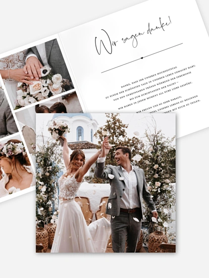 Dankeskarte Hochzeit Glückspaar
