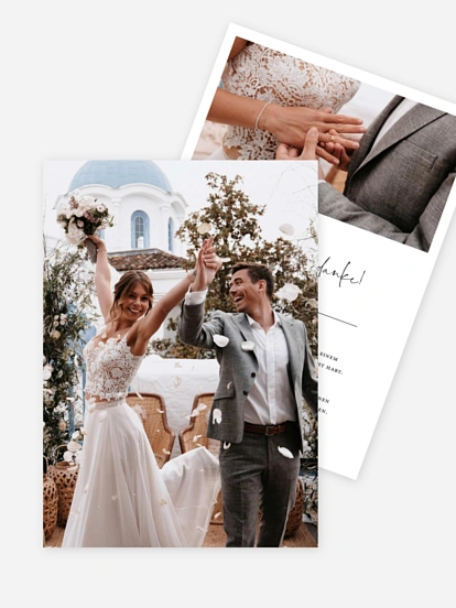 Dankeskarte Hochzeit Glückspaar