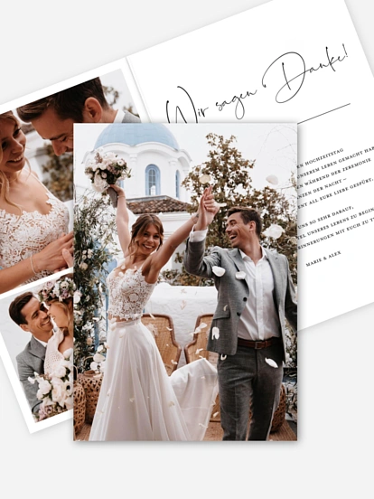 Dankeskarte Hochzeit Glückspaar