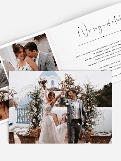 Dankeskarte Hochzeit Glückspaar
