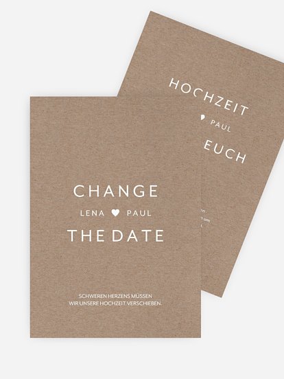 Change-the-Date Karte Change the Date