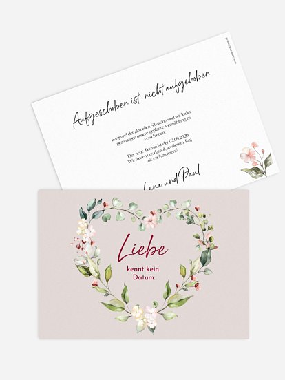 Change-the-Date Karte First Date