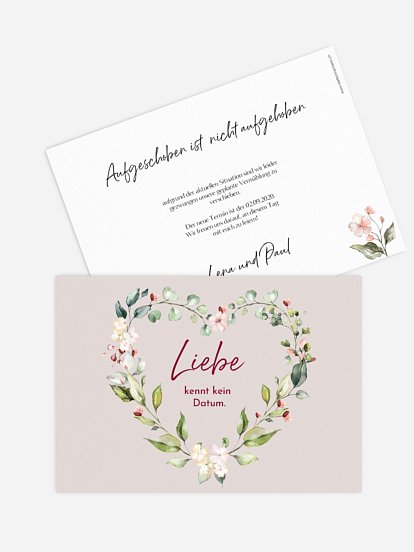 Change-the-Date Karte First Date