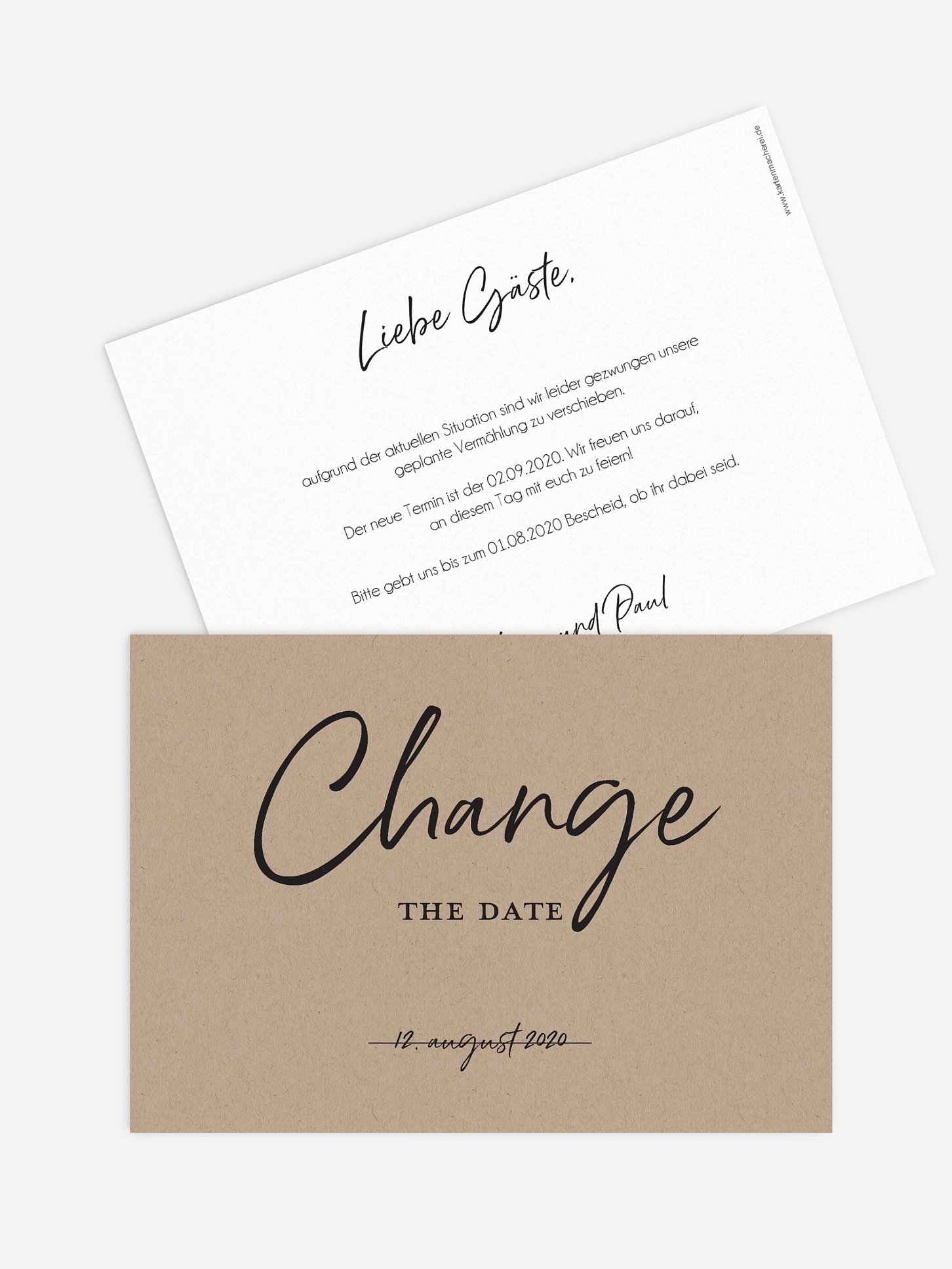 Change-the-Date Karte Life Is Change