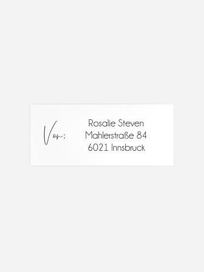 Absenderaufkleber Konfirmation und Kommunion Thank You