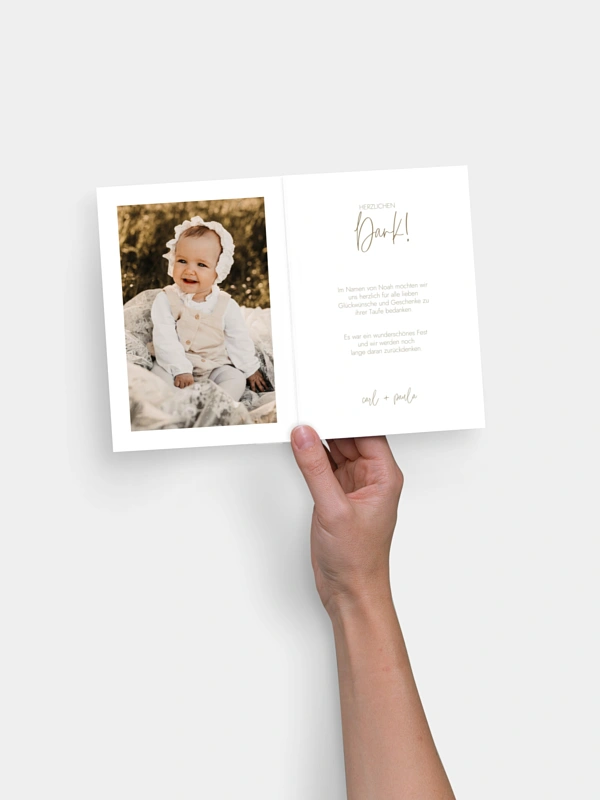 Dankeskarte Taufe Thank You