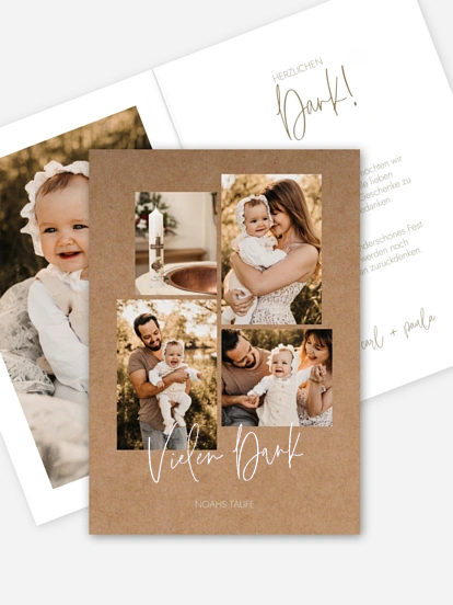 Dankeskarte Taufe Thank You