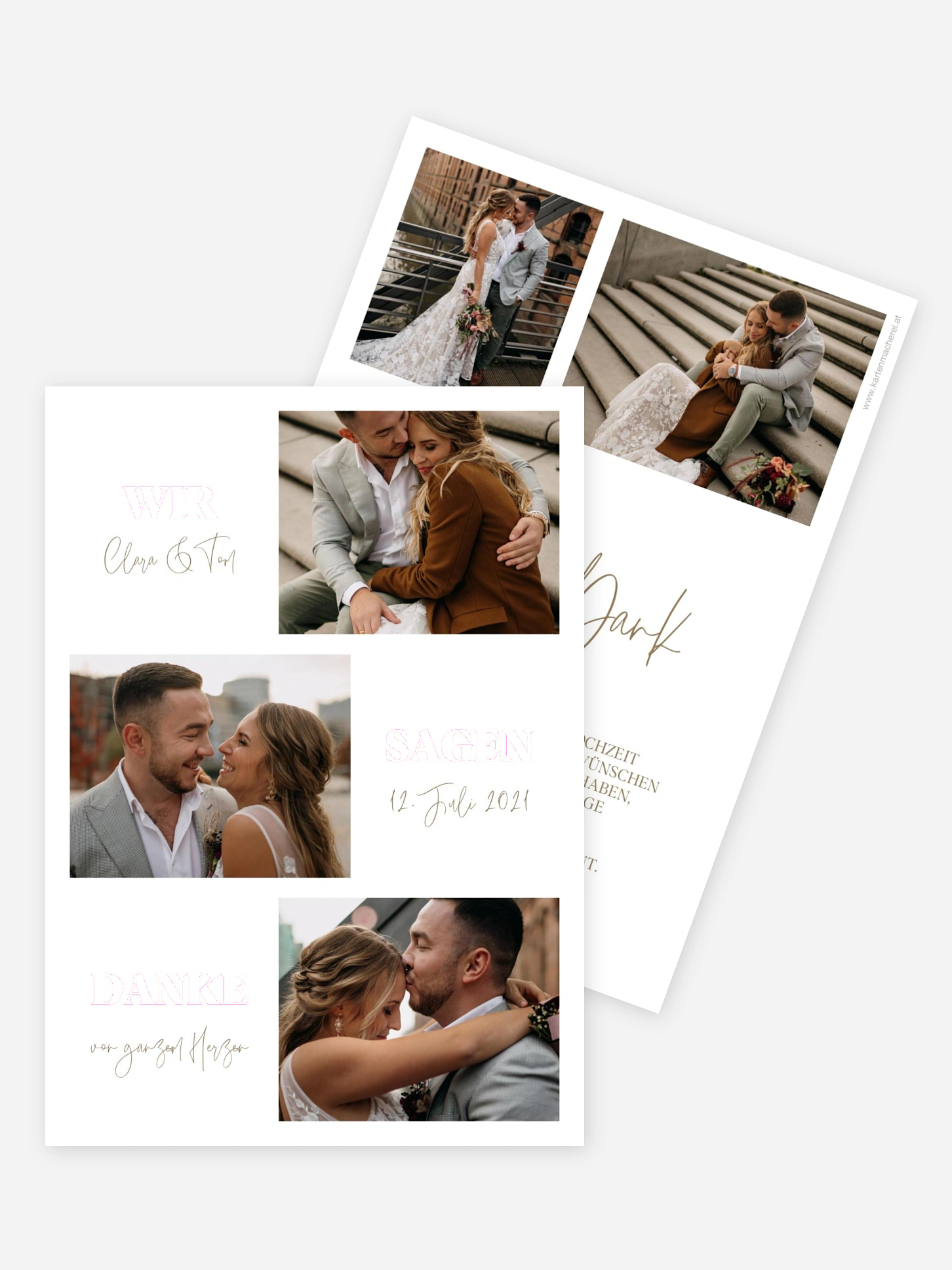 Dankeskarte Hochzeit Aesthetic