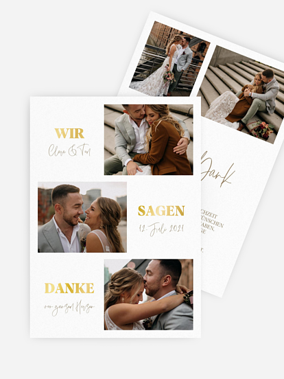 Dankeskarte Hochzeit Aesthetic