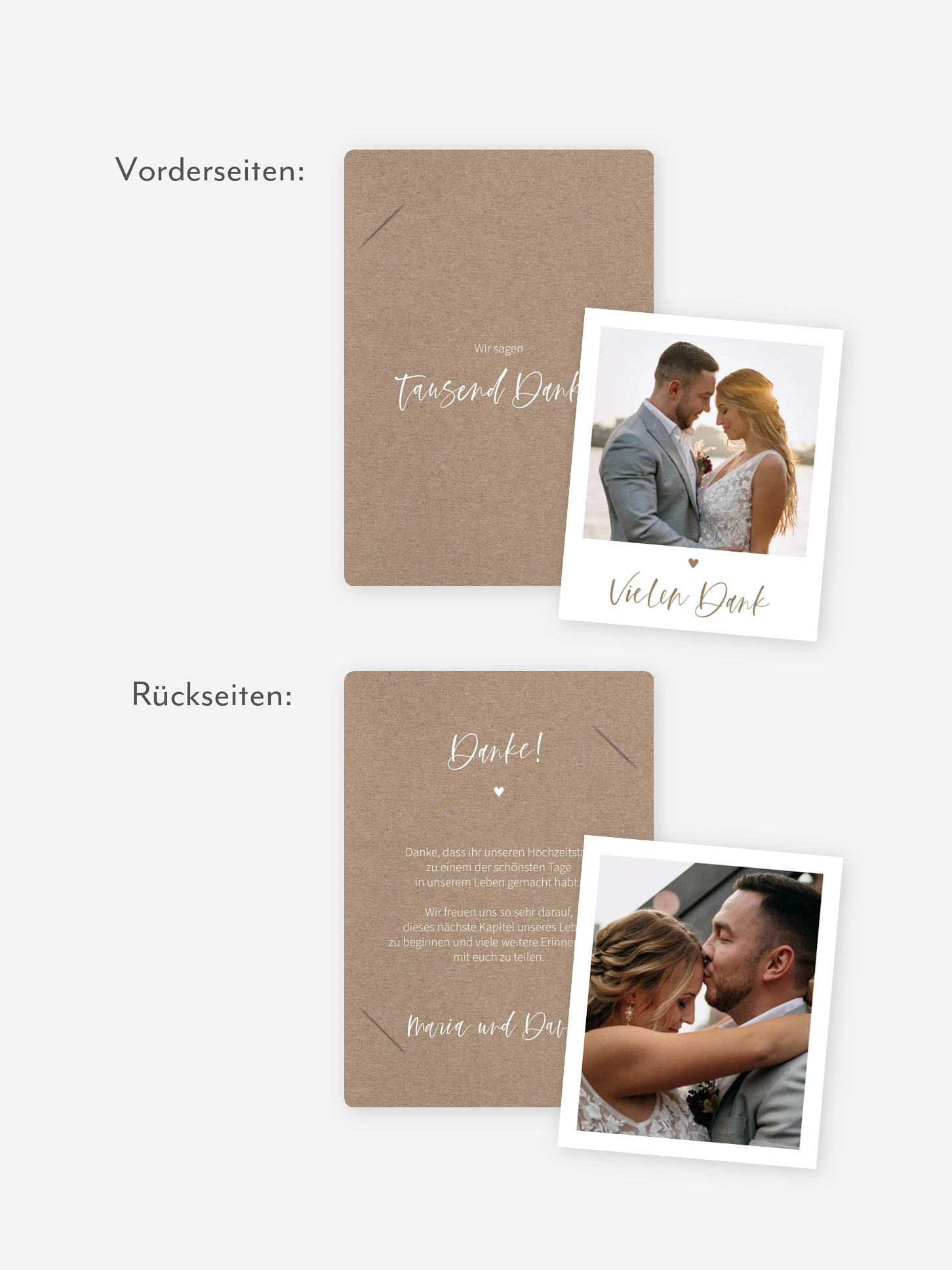 Dankeskarte Hochzeit Lovely Couple
