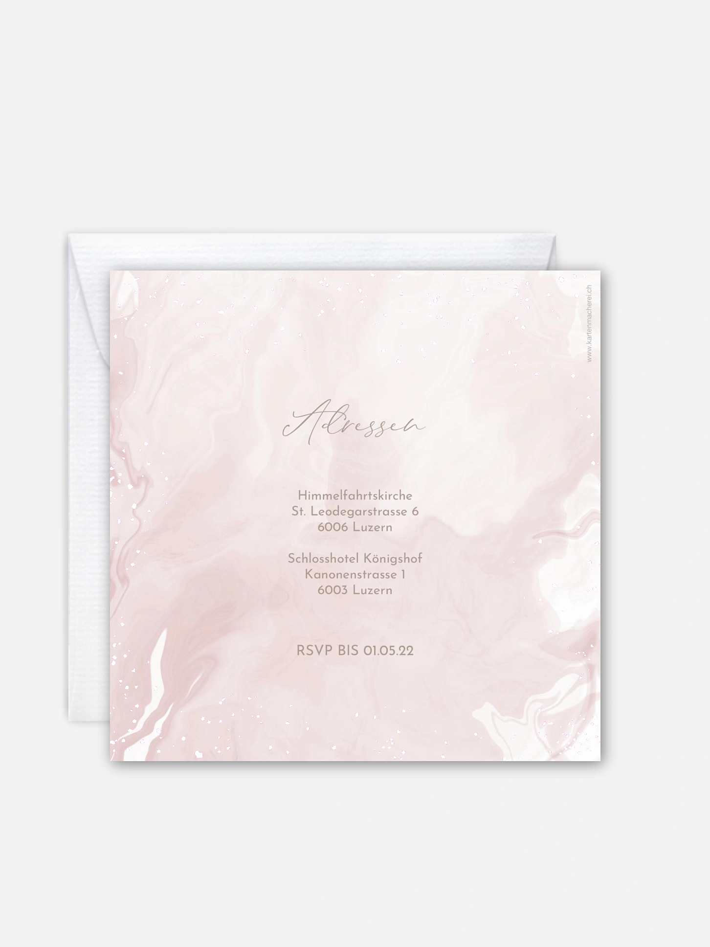 Hochzeitseinladung Rose Sky