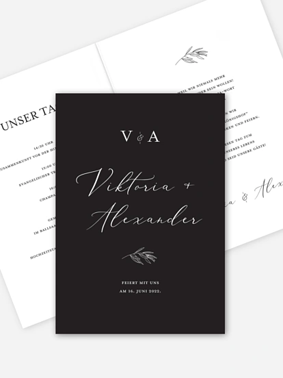 Hochzeitseinladung Classy