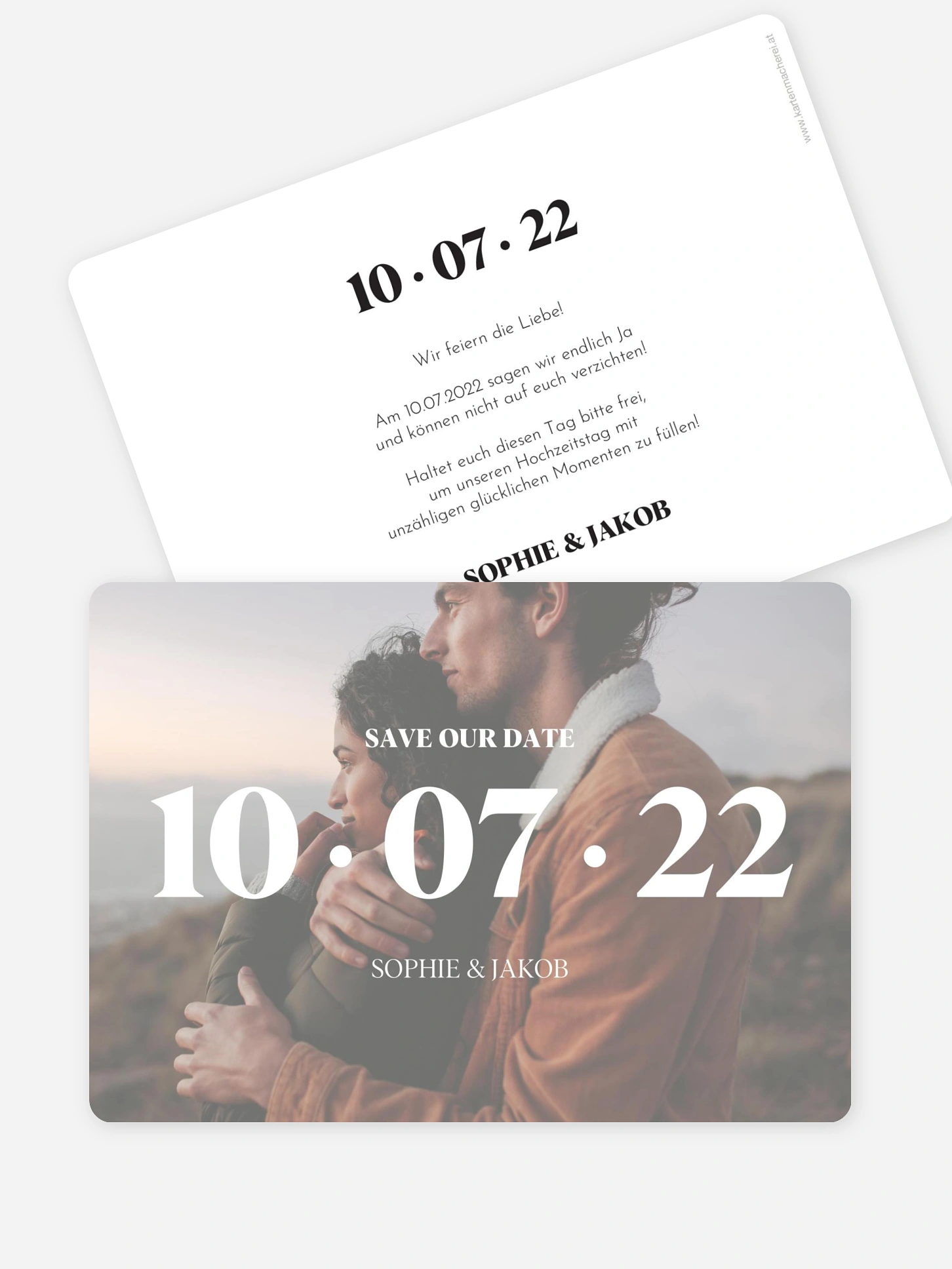 Save-the-Date Karte Happy Love