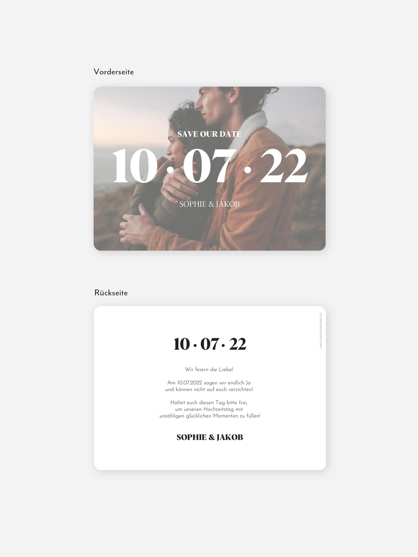 Save-the-Date Karte Happy Love