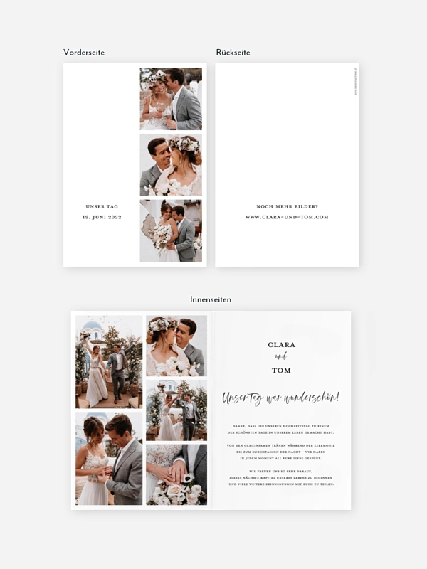 Dankeskarte Hochzeit Loving You