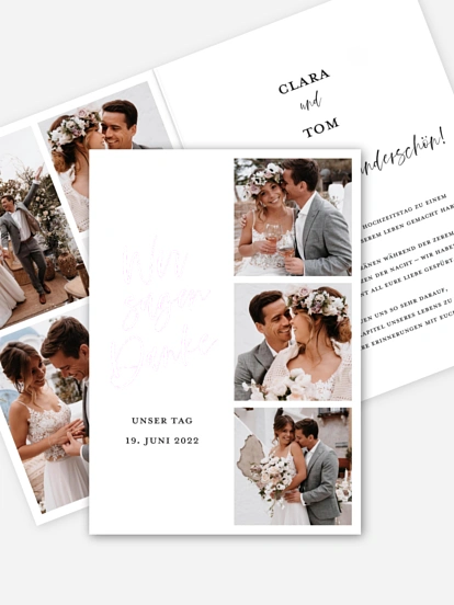 Dankeskarte Hochzeit Loving You