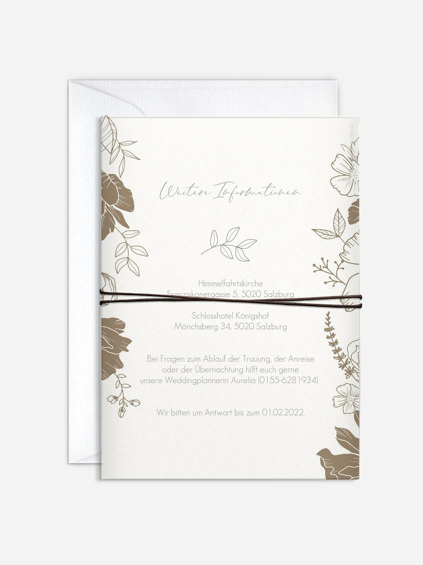 Hochzeitseinladung Elegant Flowers
