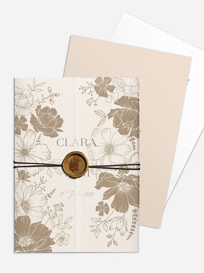 Hochzeitseinladung Elegant Flowers