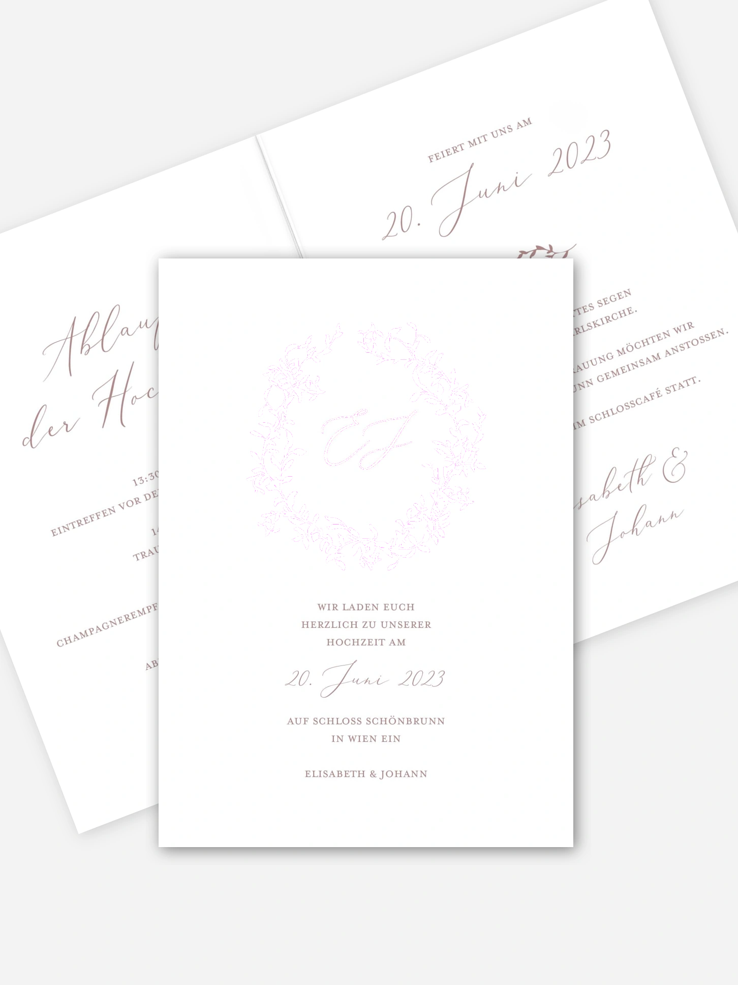 Hochzeitseinladung Royal Leaves