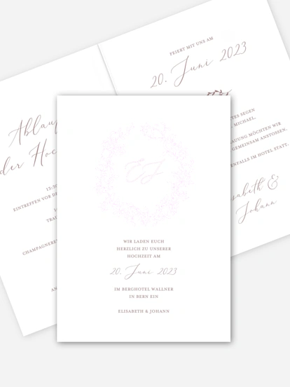 Hochzeitseinladung Royal Leaves