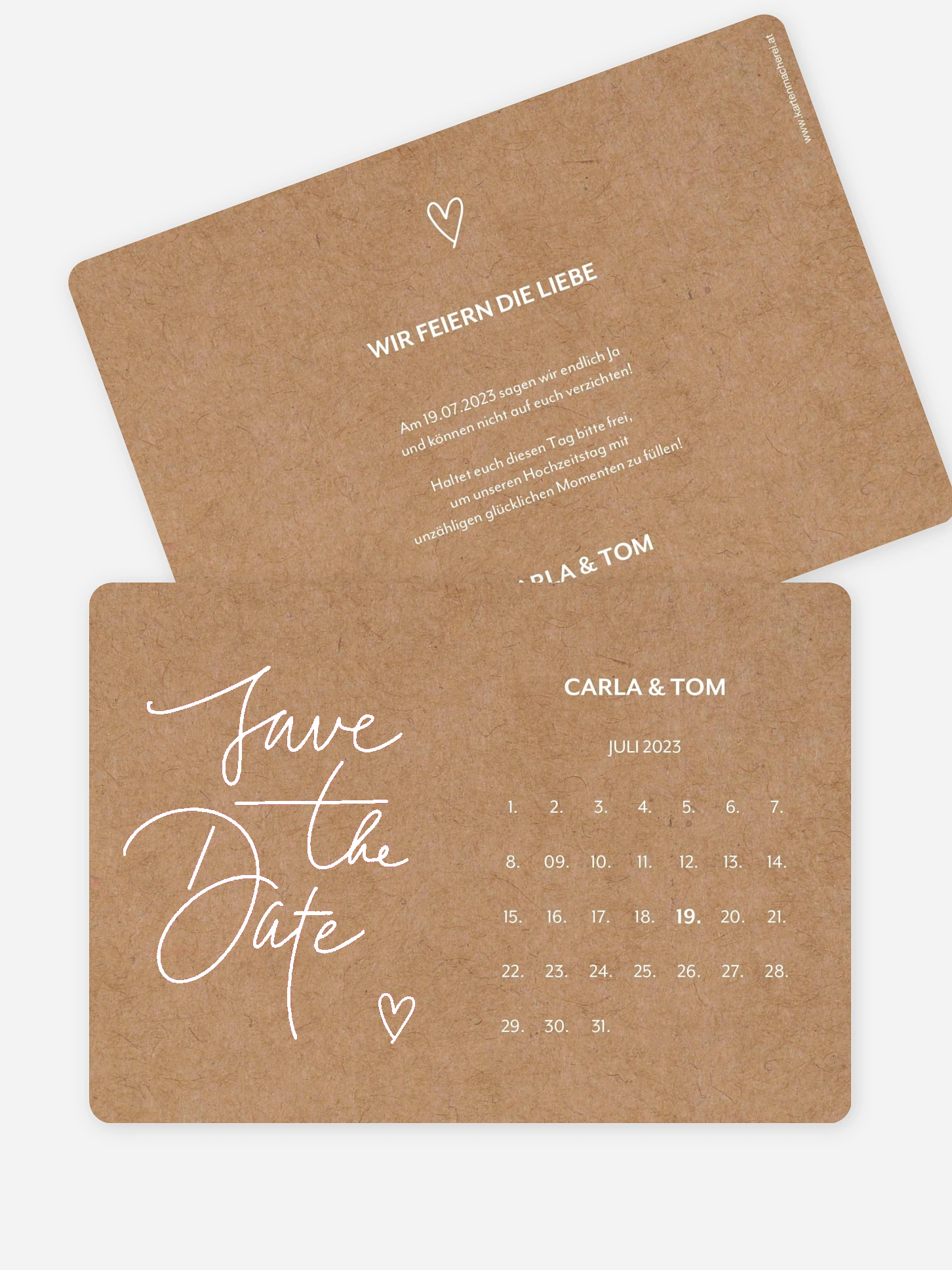 Save-the-Date Karte Love Lettering