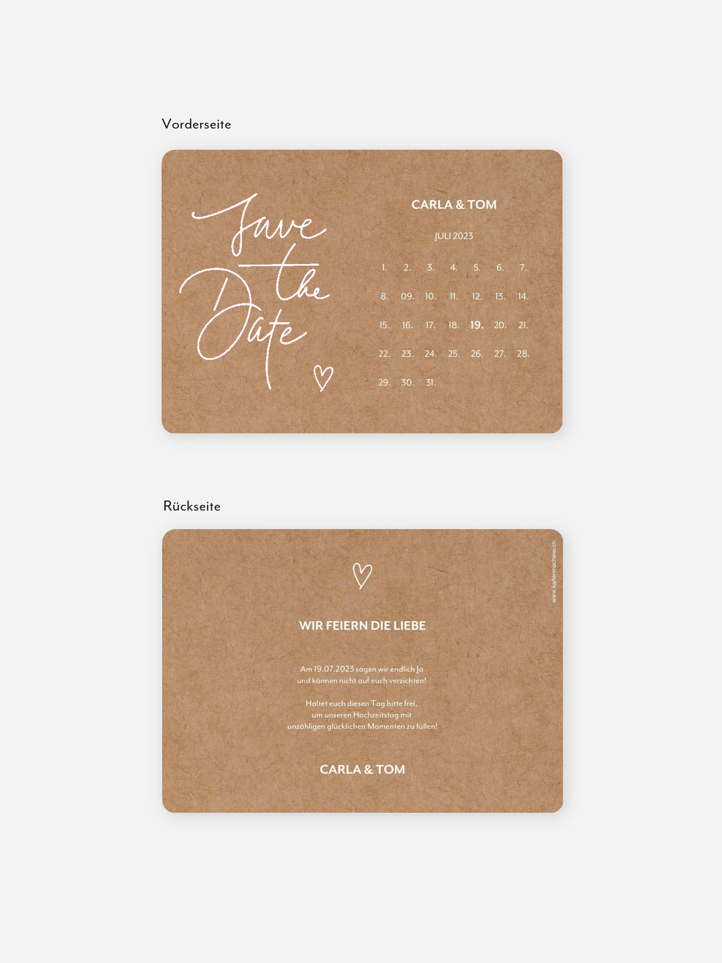 Save-the-Date Karte Love Lettering
