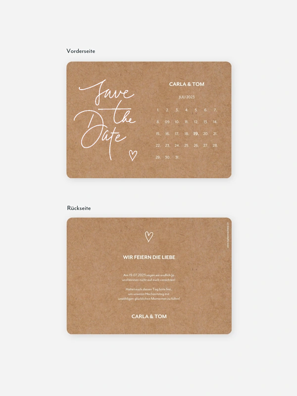 Save-the-Date Karte Love Lettering