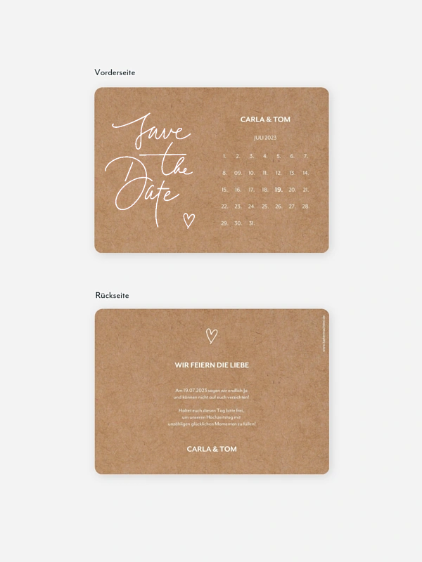 Save-the-Date Karte Love Lettering