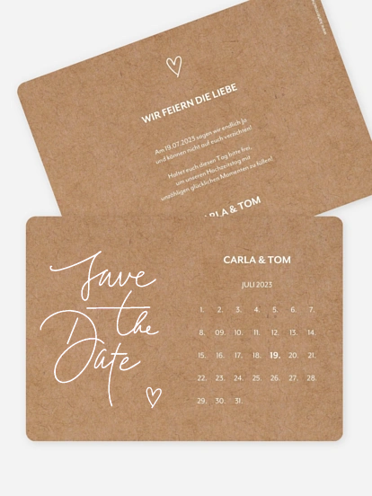 Save-the-Date Karte Love Lettering