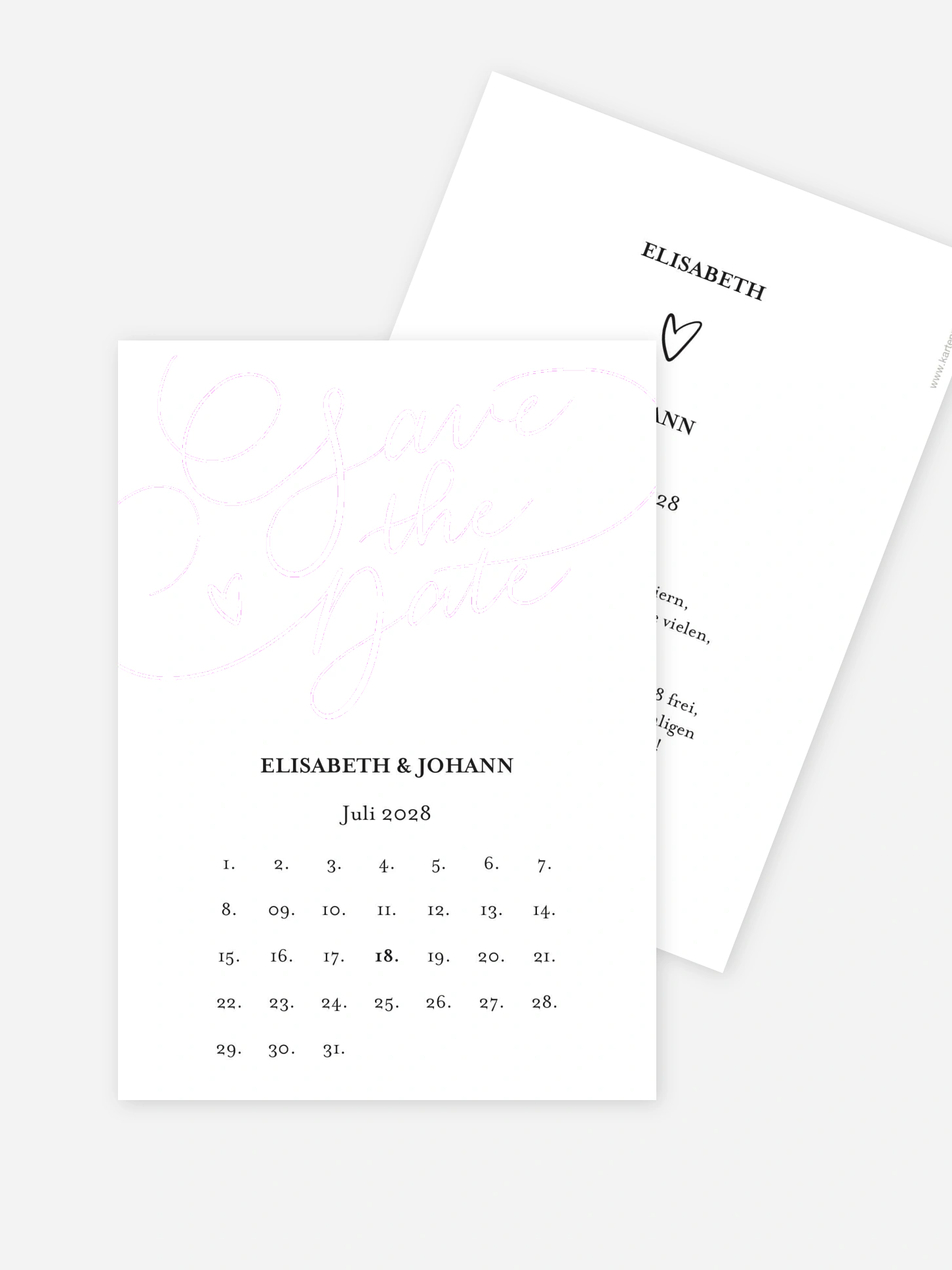 Save-the-Date Karte Adore You