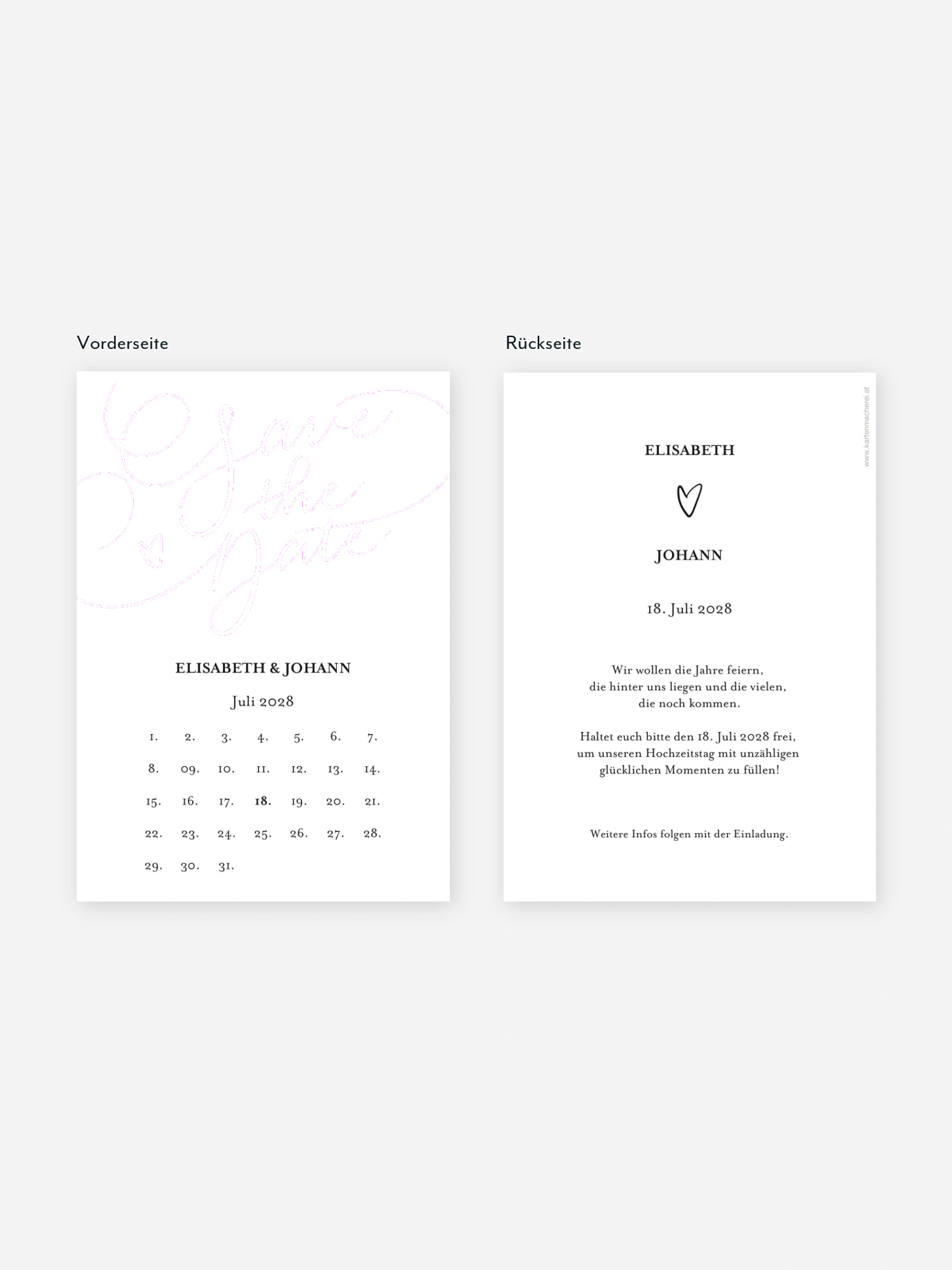 Save-the-Date Karte Adore You