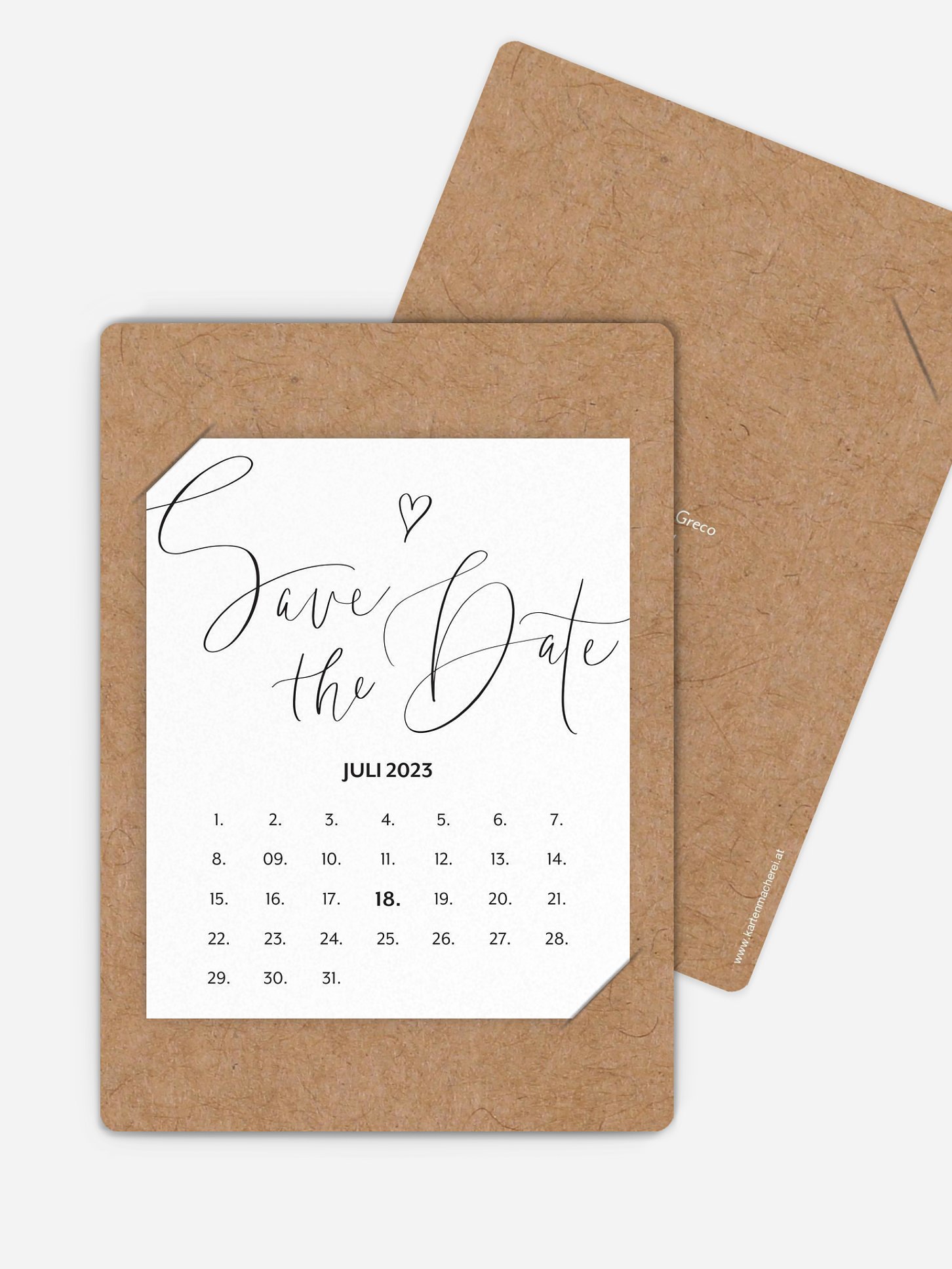 Save-the-Date Karte Delicate Script