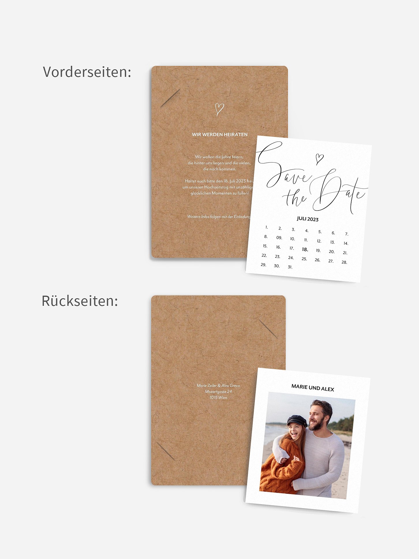 Save-the-Date Karte Delicate Script