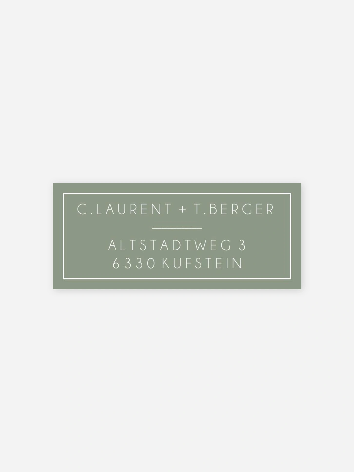 Absenderaufkleber Hochzeit New Purist