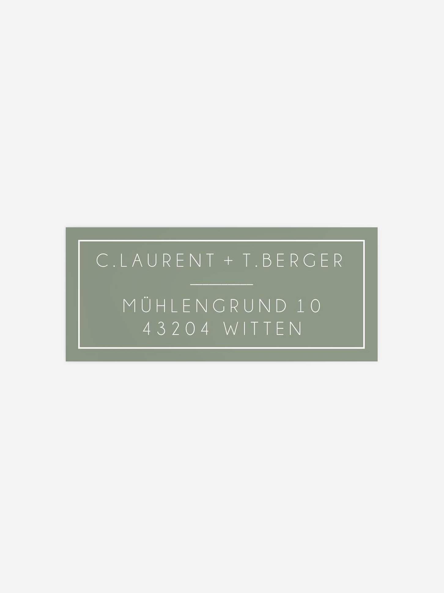Absenderaufkleber Hochzeit New Purist