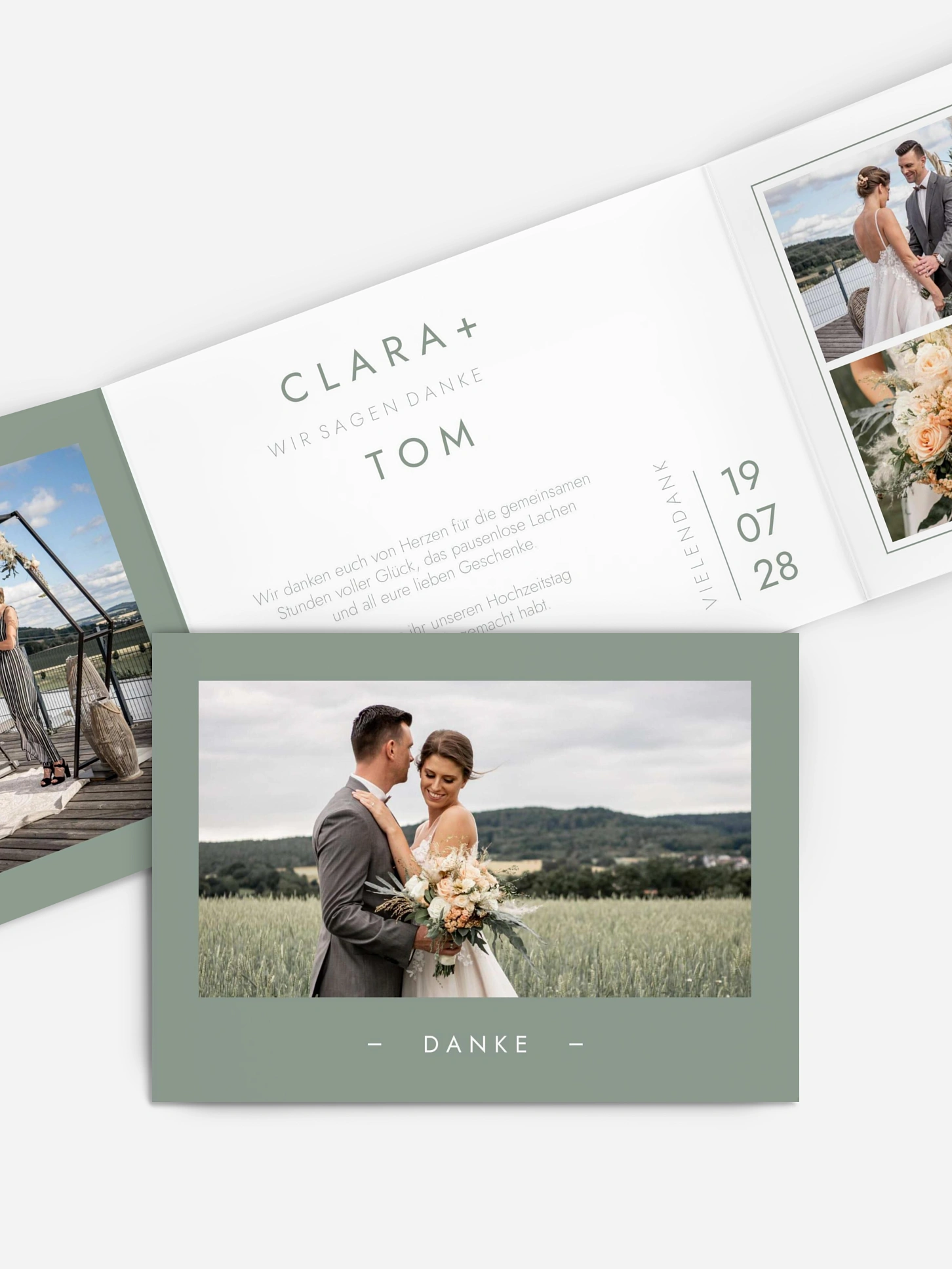 Dankeskarte Hochzeit New Purist