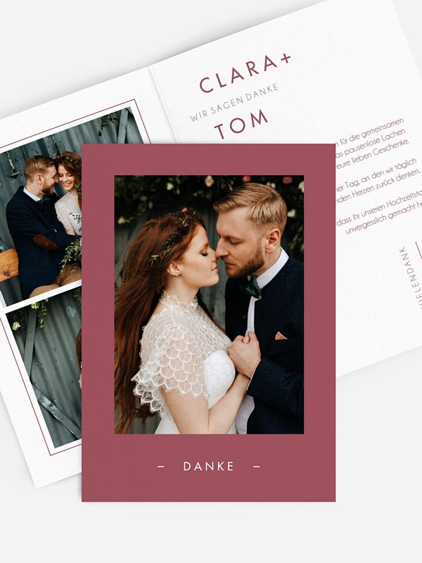 Dankeskarte Hochzeit New Purist