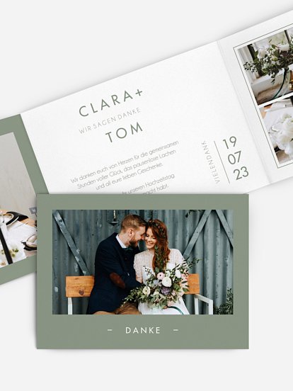 Dankeskarte Hochzeit New Purist