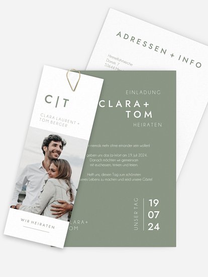 Hochzeitseinladung New Purist