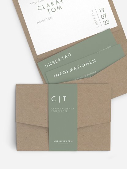 Hochzeitseinladung New Purist