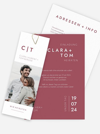 Hochzeitseinladung New Purist