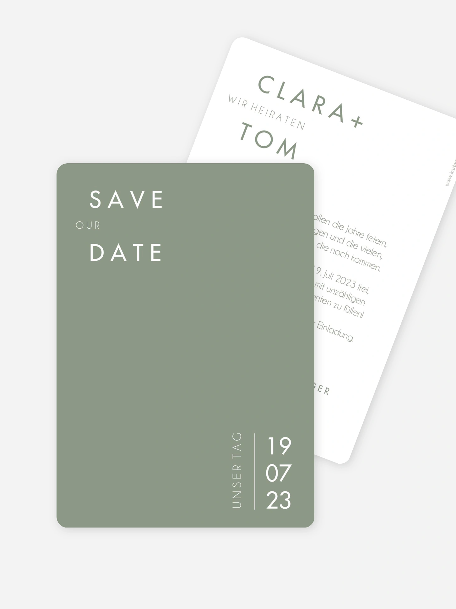 Save-the-Date Karte New Purist
