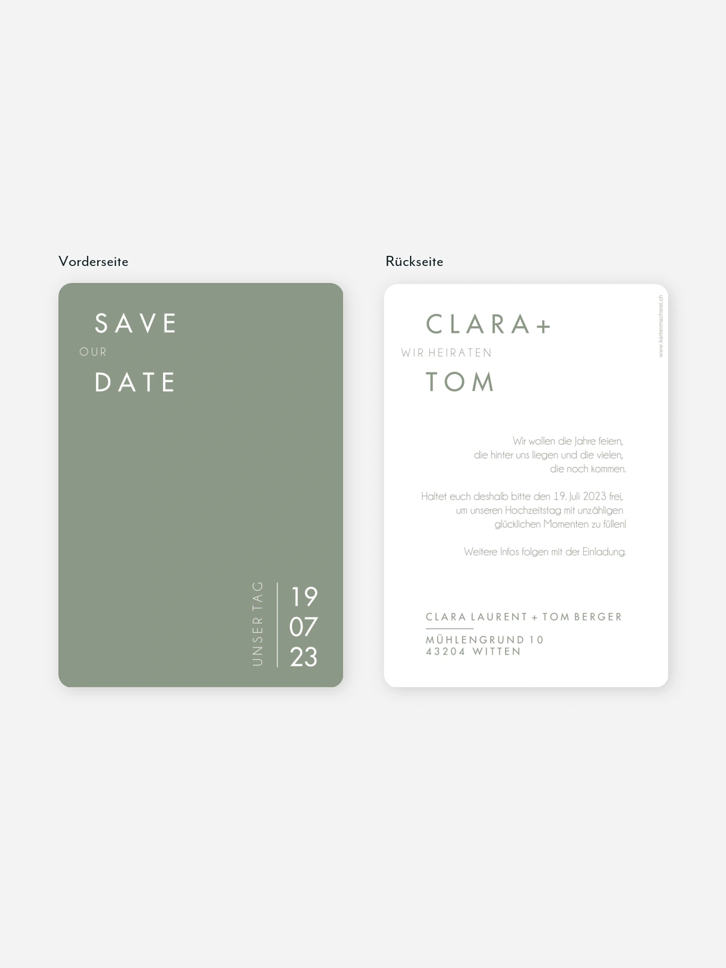 Save-the-Date Karte New Purist