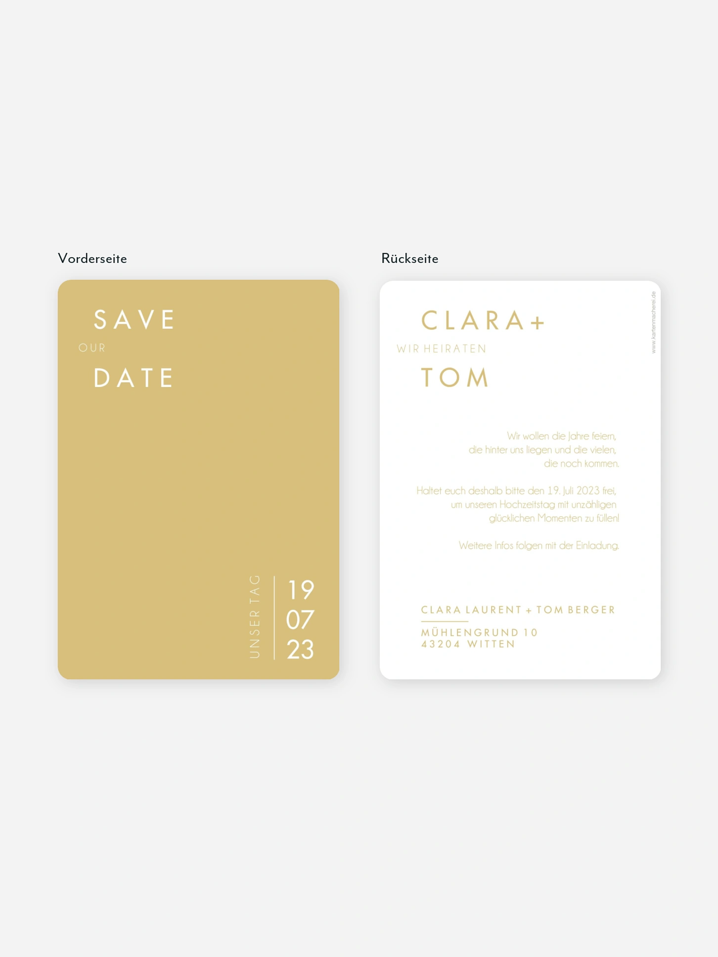Save-the-Date Karte New Purist