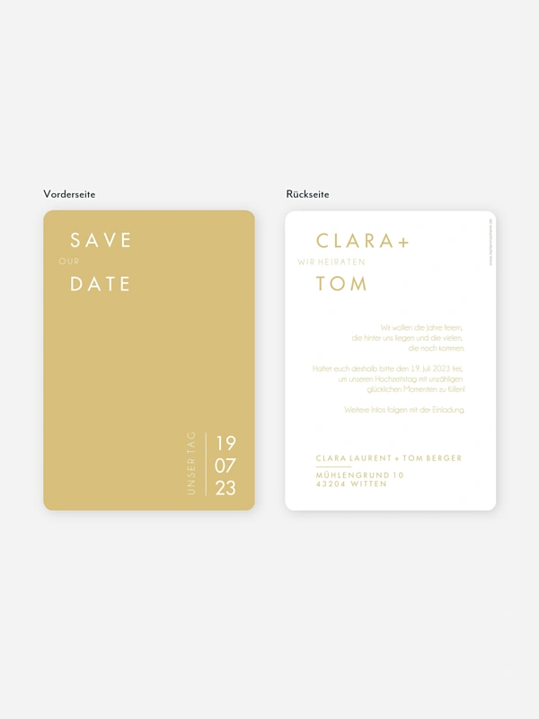 Save-the-Date Karte New Purist