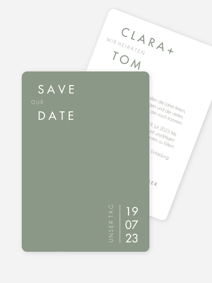 Save-the-Date Karte New Purist