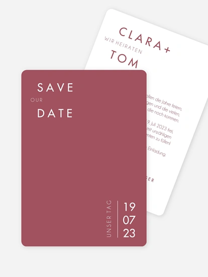Save-the-Date Karte New Purist